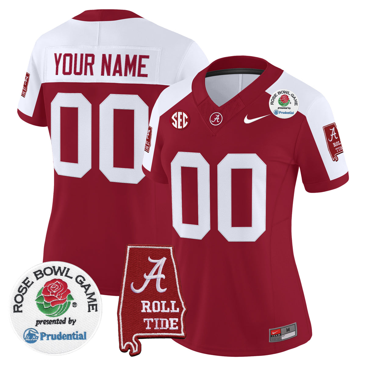 Alabama Crimson Tide 2026 Rose Bowl Vapor Limited Custom Jersey - All Stitched